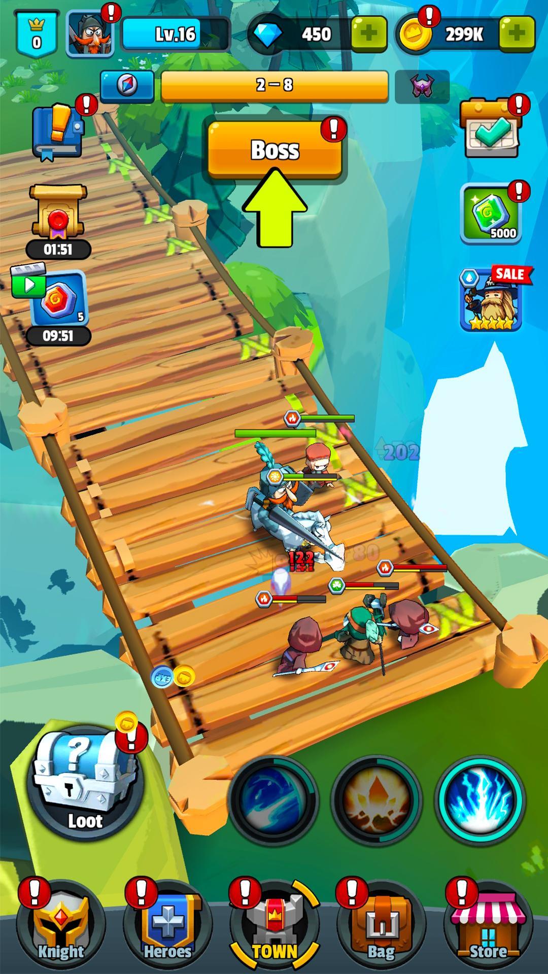 Screenshot 3 of Brave Hero - Enjoy this idle warrior battle game 1.0.1