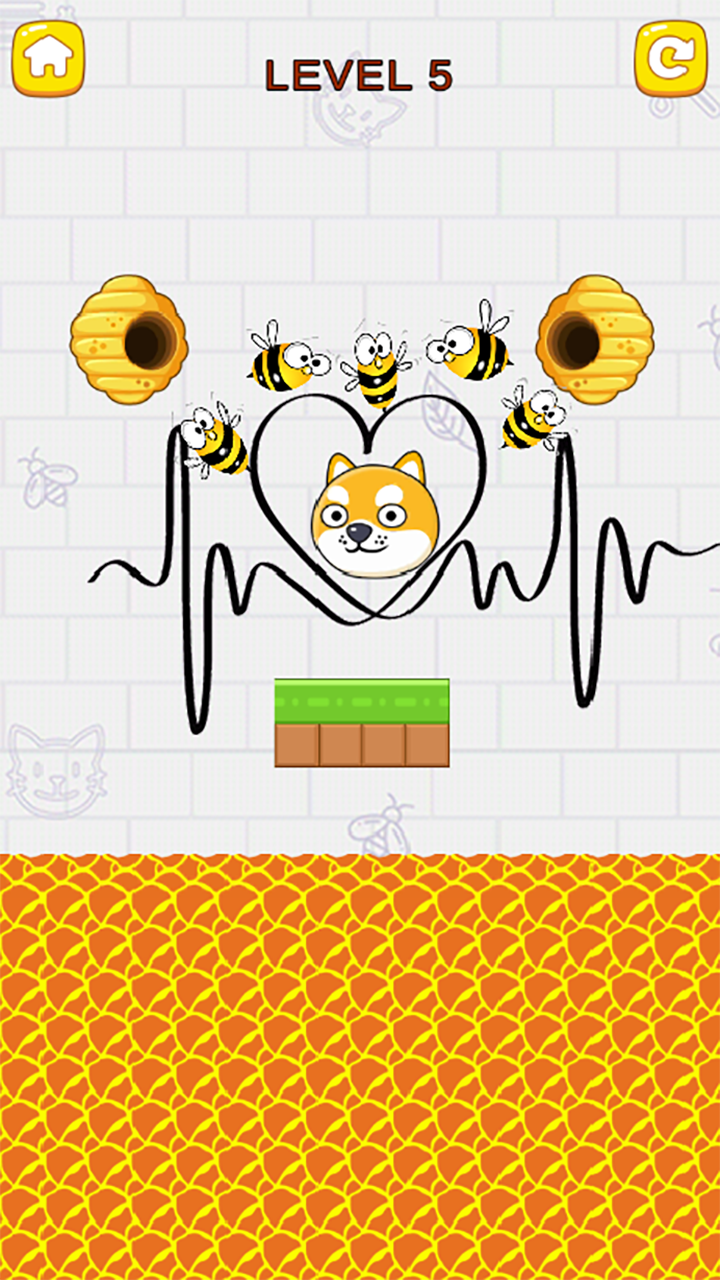Screenshot 2 of Save the dog: Bee game 3D 