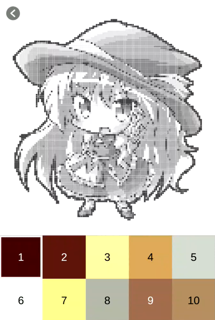 【東方】東方塗絵 ～ Touhou Pixel Art Color By Numberのキャプチャ
