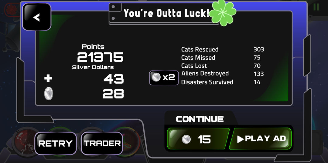 Screenshot of Intergalactic Cat Rescue