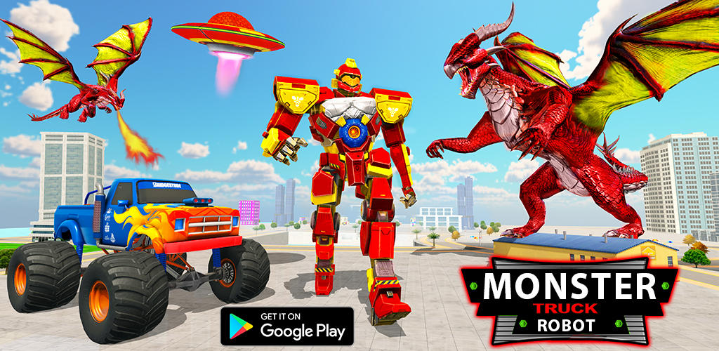 Banner of Monster Truck Game Robot Fight 