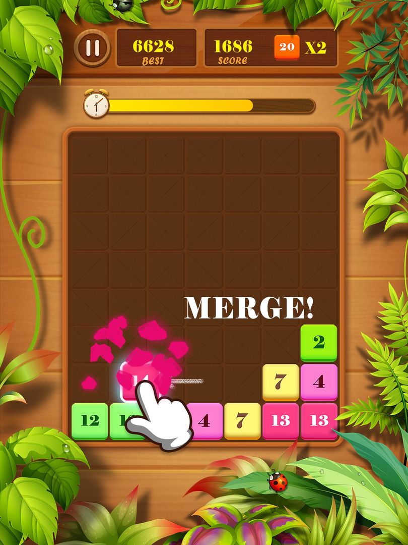 Drag n Merge: Block Puzzle 게임 스크린 샷