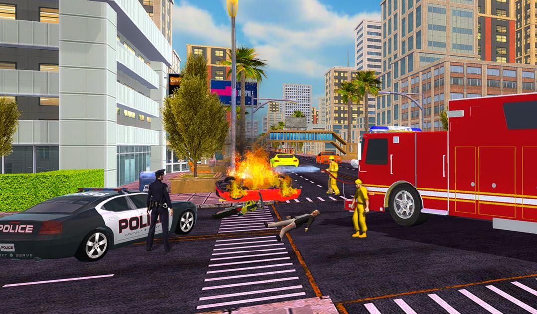 Firefighter Rescue Simulator 3D ภาพหน้าจอเกม
