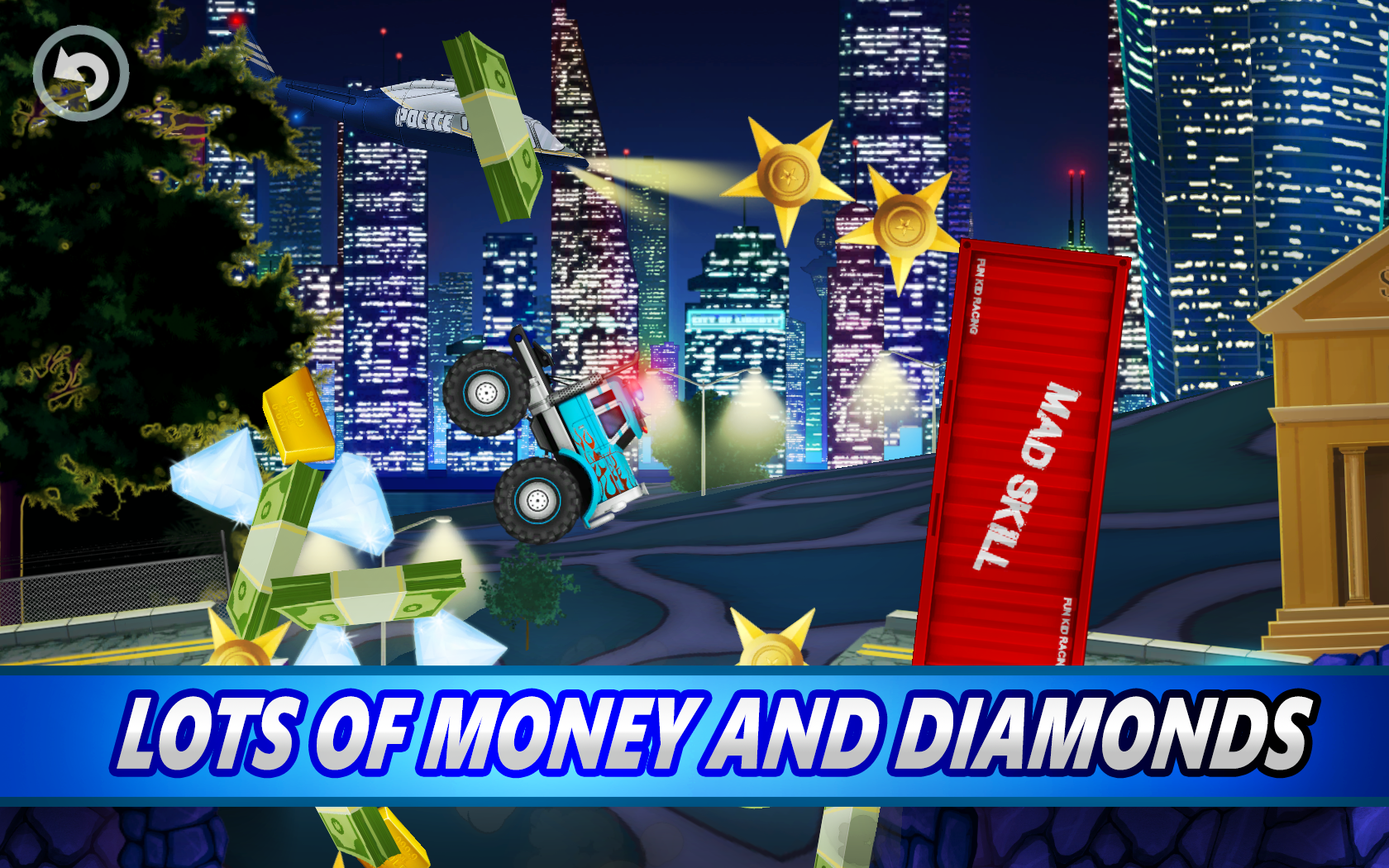 Captura de Tela do Jogo Monster Truck Kids 4: Police Racing