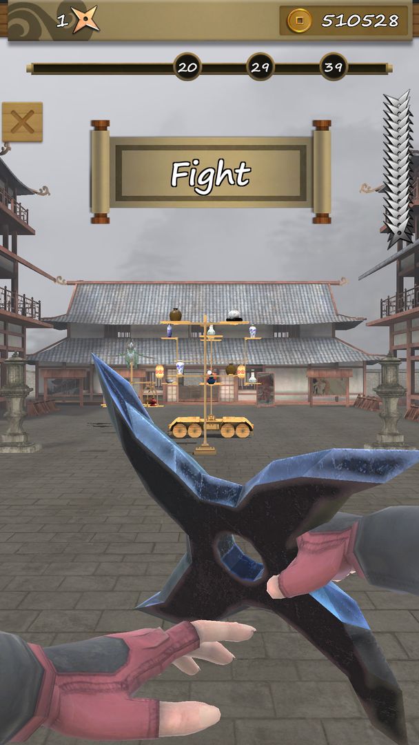 Ninja Shuriken: Darts Shooting 게임 스크린 샷