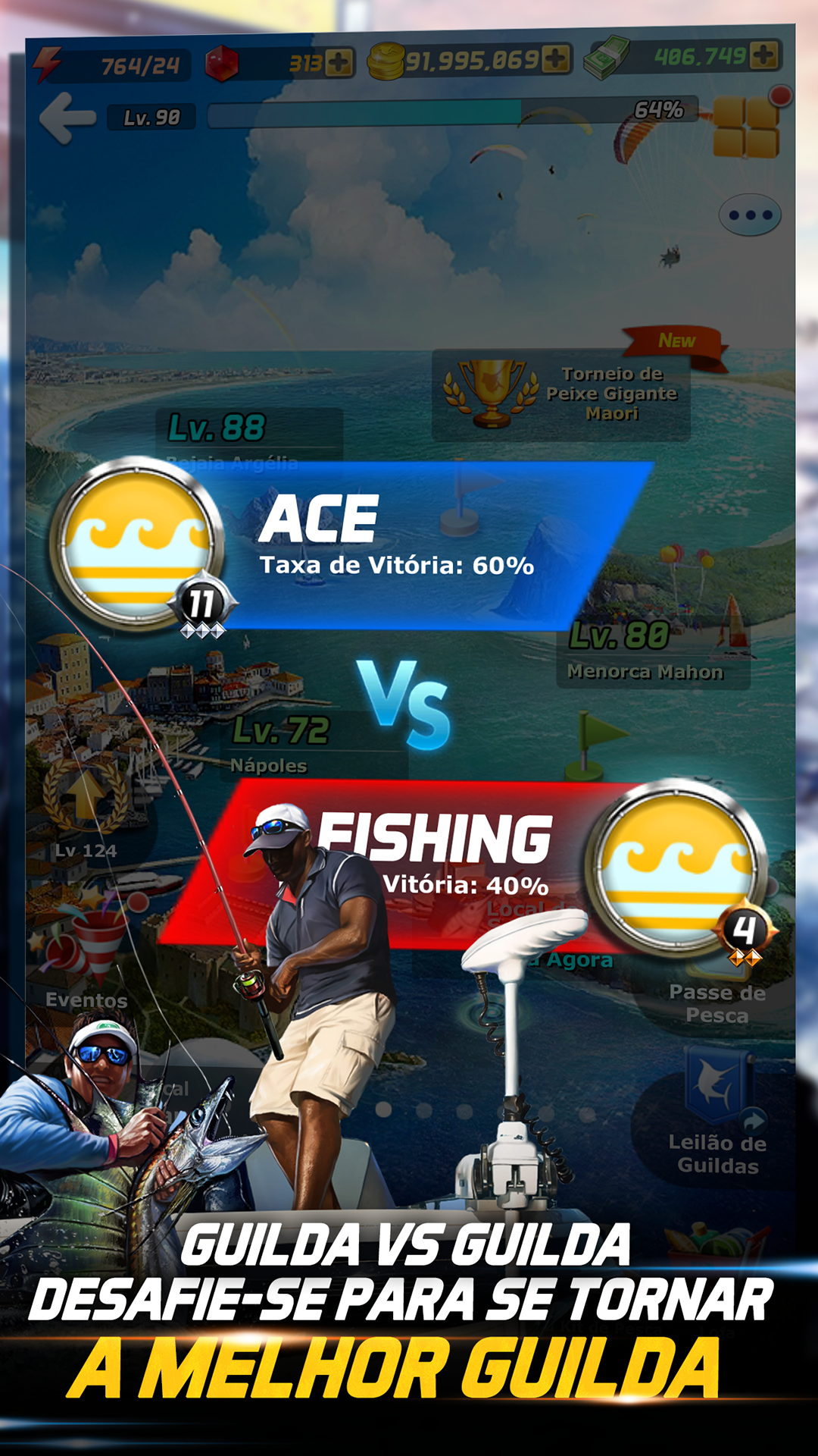 Captura de Tela do Jogo Ace Fishing: Wild Catch