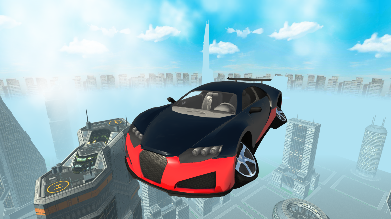 Flying Future Super Sport Car Game Screenshot