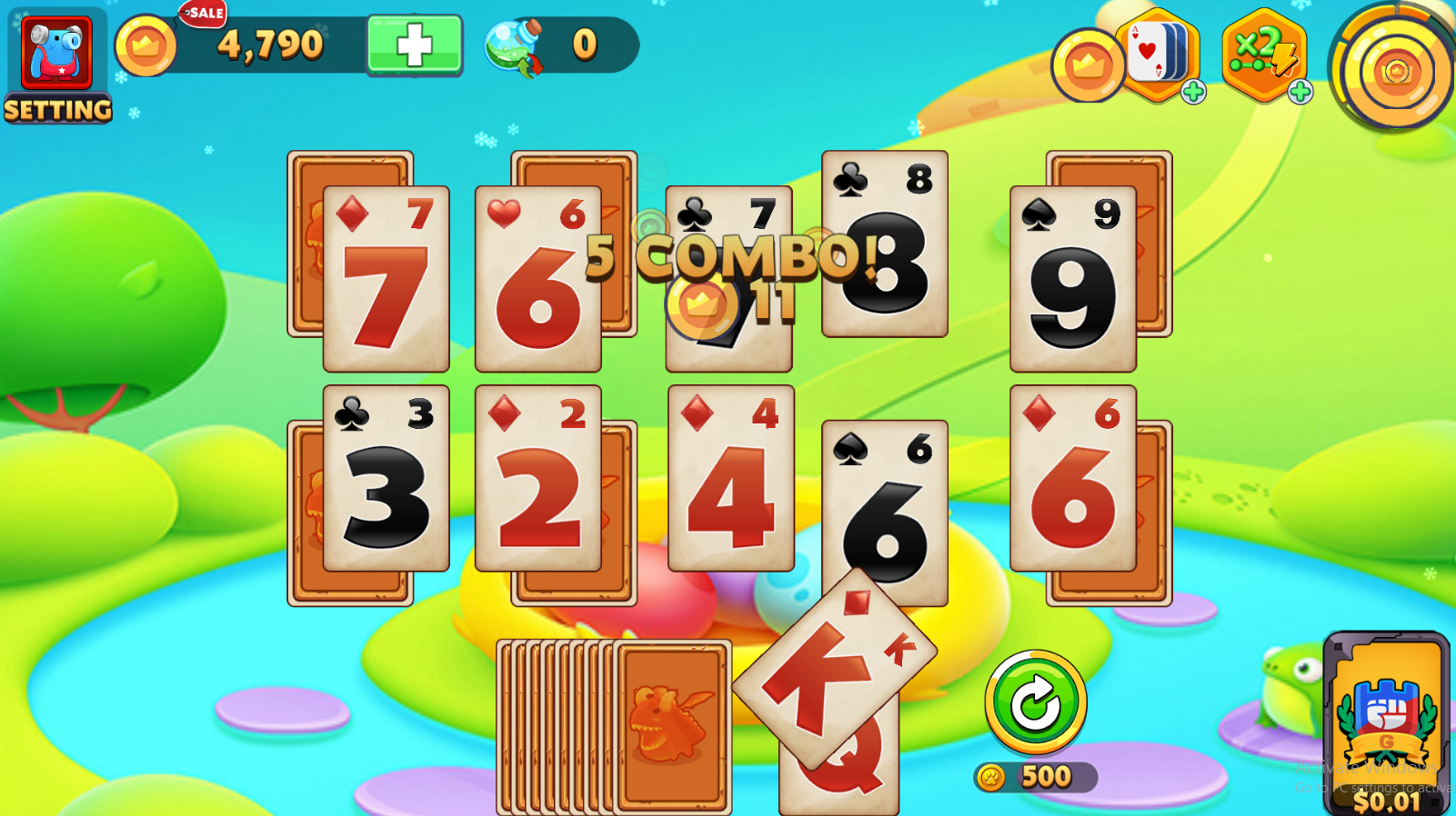 Solitaire merge sorting 3D Game Screenshot