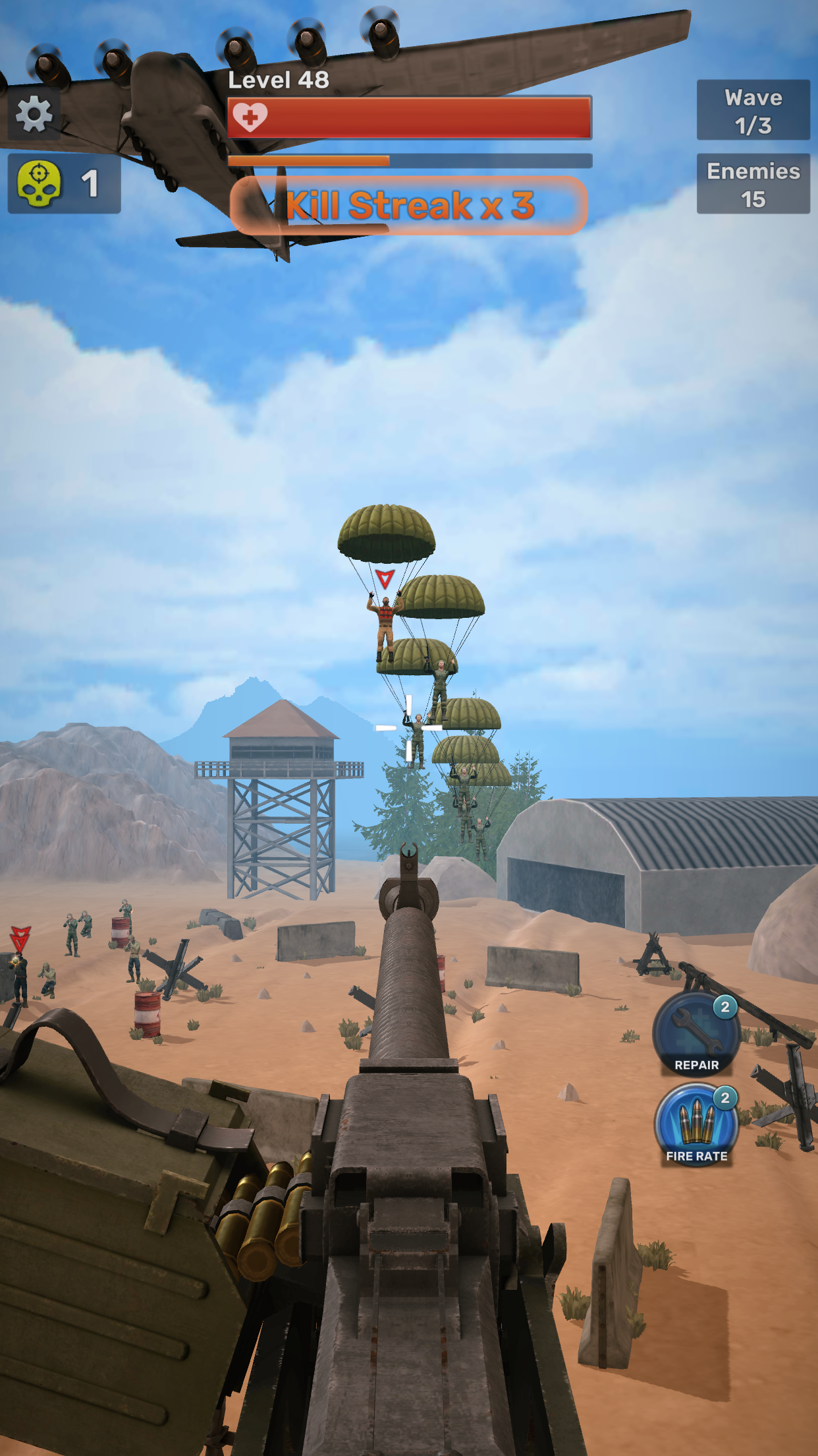 Bullet Storm: Beach Defense Game Screenshot