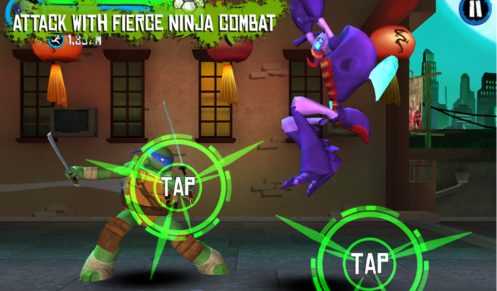 TMNT: ROOFTOP RUN Game Screenshot