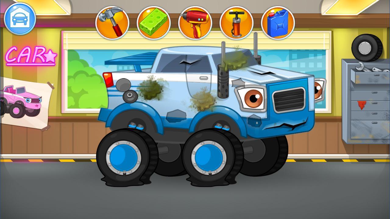 Repair monster trucks Game Screenshot