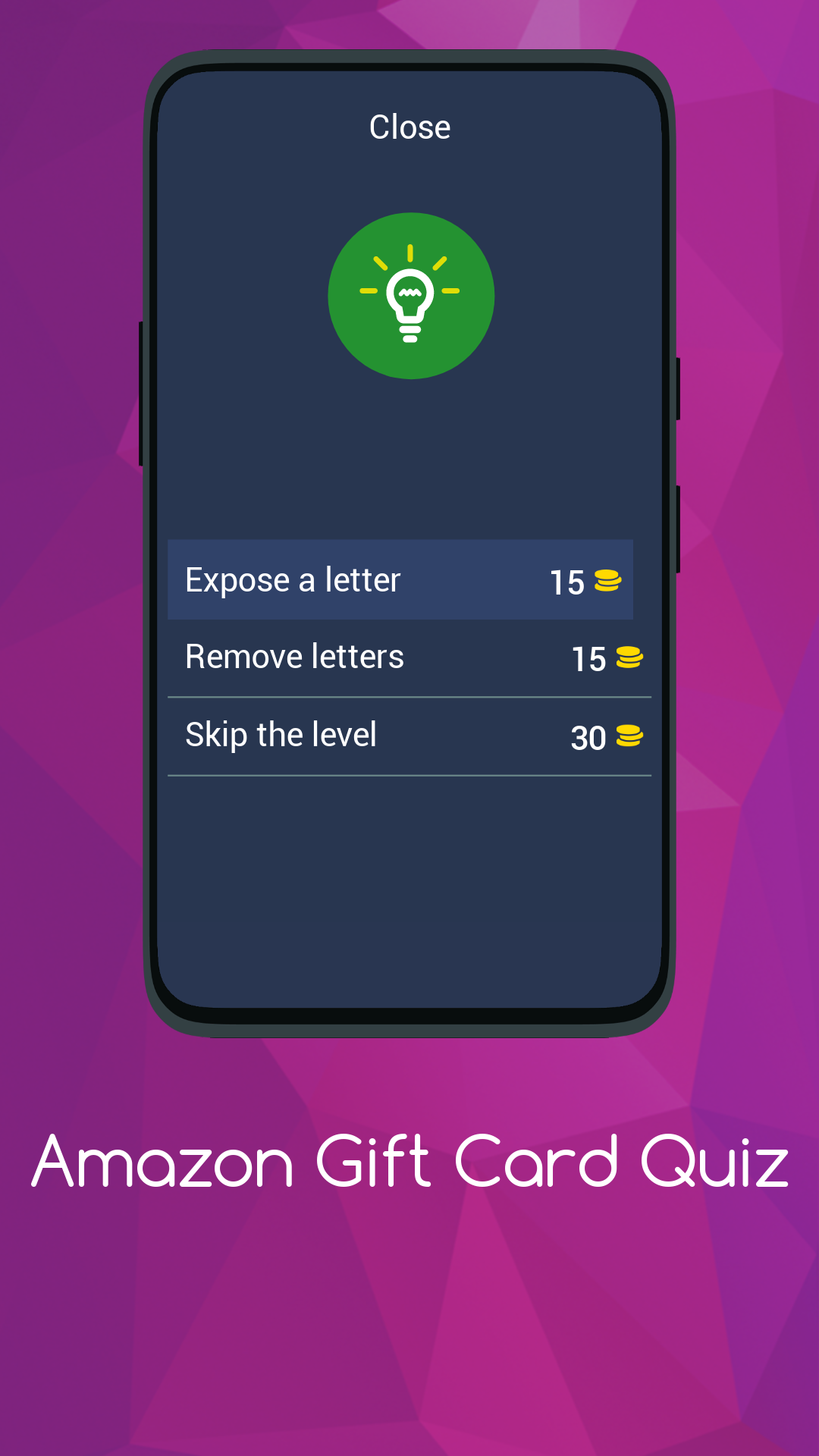 Screenshot of Amazon Gift Card Quiz Trivia
