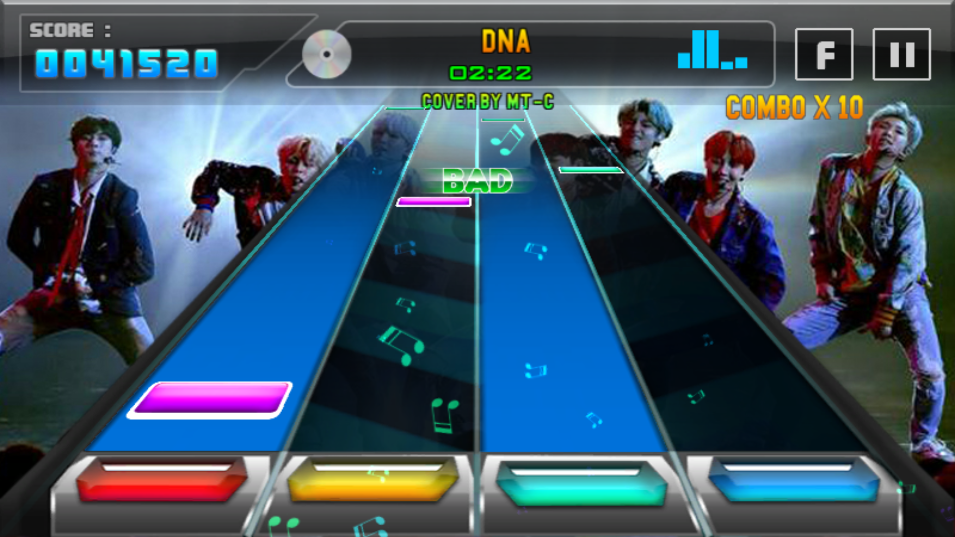 Screenshot 1 of Trò chơi gạch đàn piano của BTS 1.0