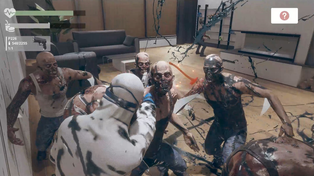 Screenshot of Facing Zombie,and 4 Walls