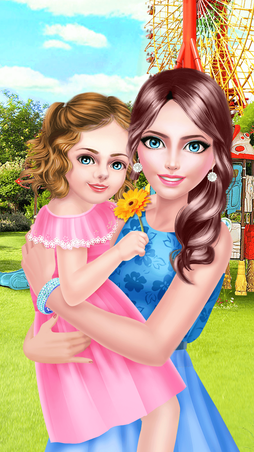Mommy & Girl Family Fun Salon Game Screenshot