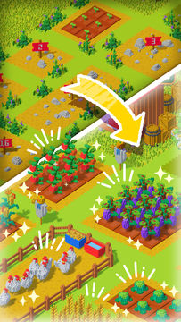 キュービックファーム - 放置で遊べる農場ゲームで暇つぶし ゲームのスクリーンショット