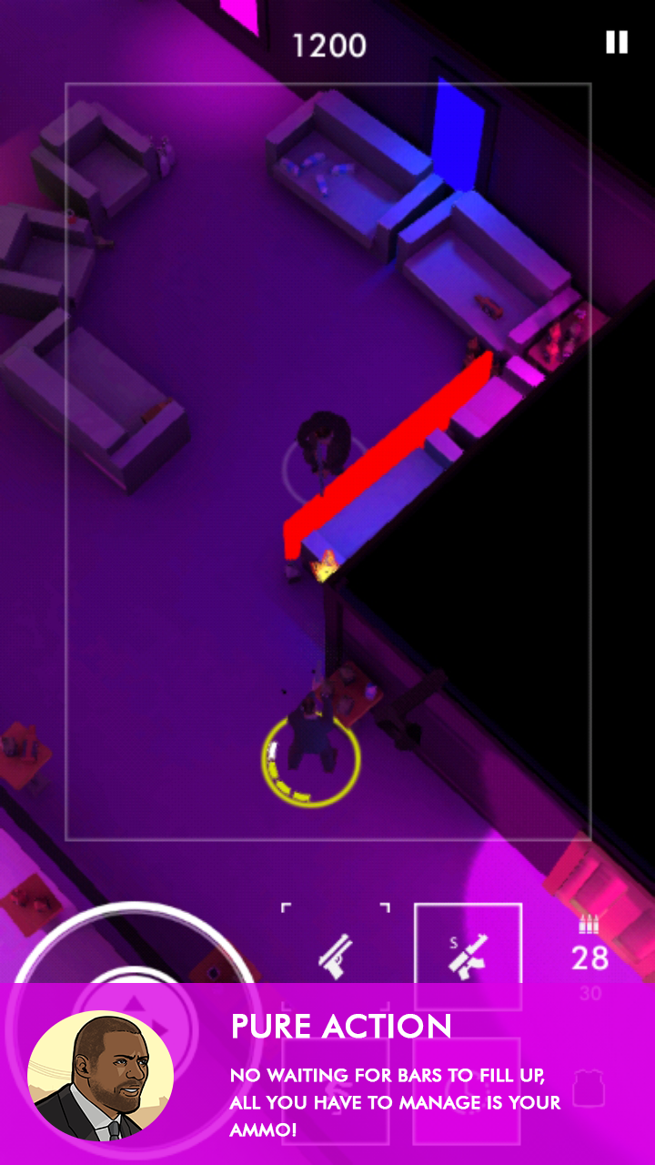 Screenshot 1 of Neon Noir - Penembak Arkade Seluler 1.3.1