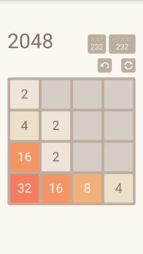 2048 ゲームのスクリーンショット