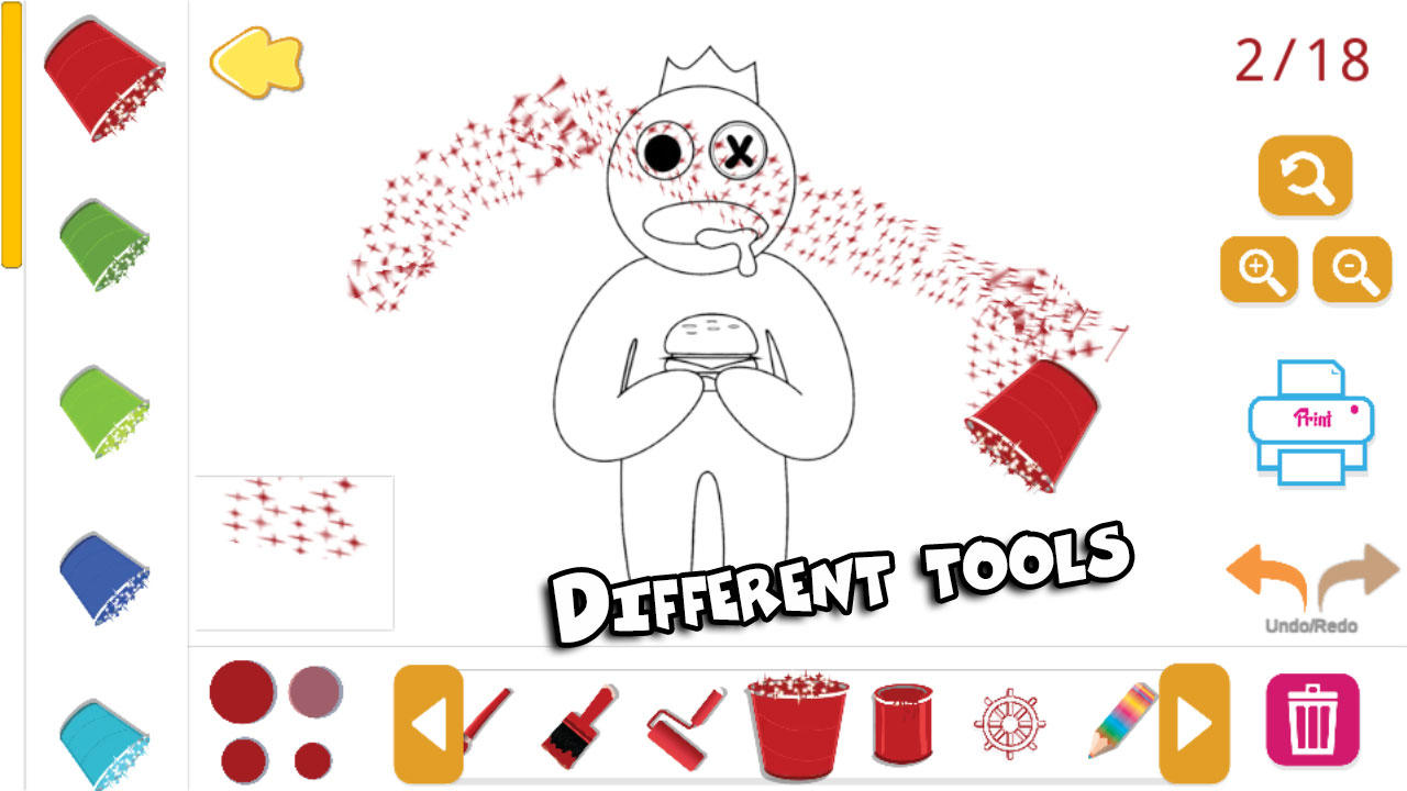 Rainbow Coloring Book Game Screenshot