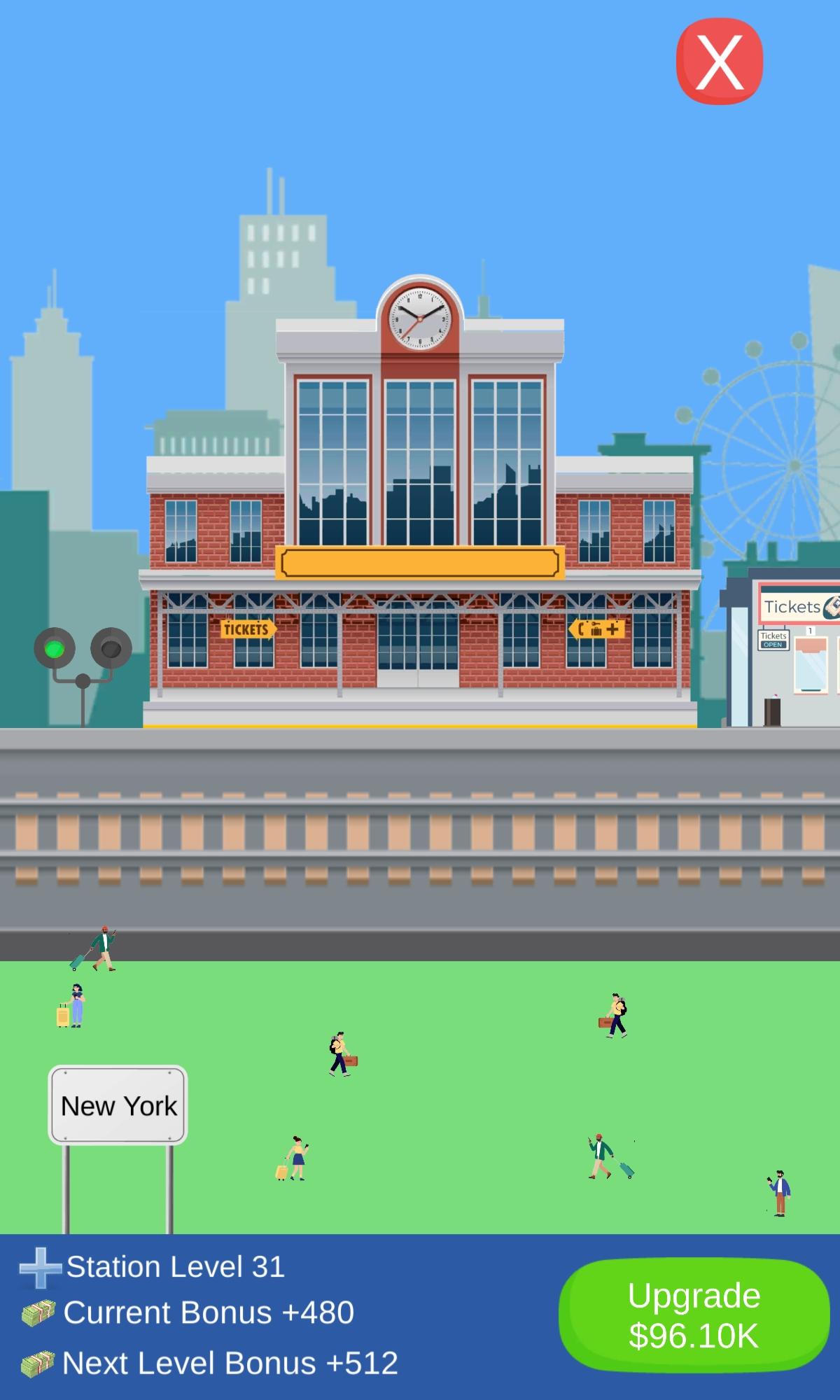 Idle Train Tycoon Game Screenshot
