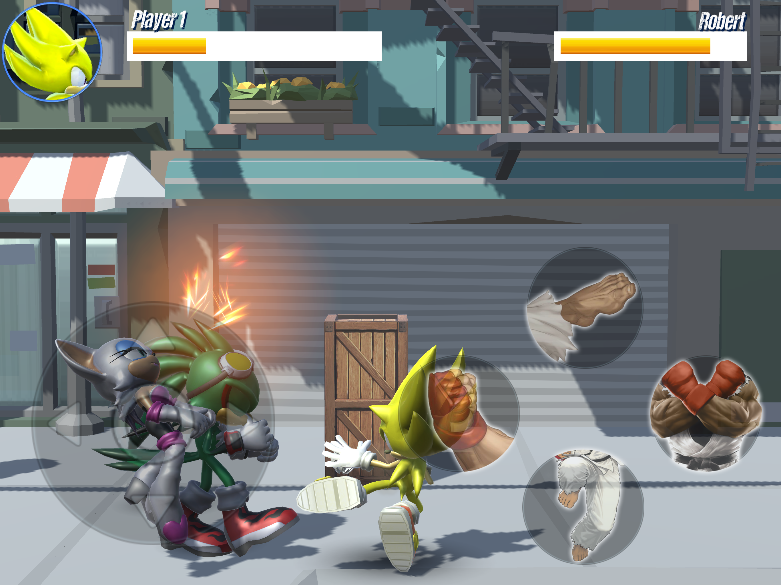 Screenshot of BLUE HEDGEHOG FIGHER GAME