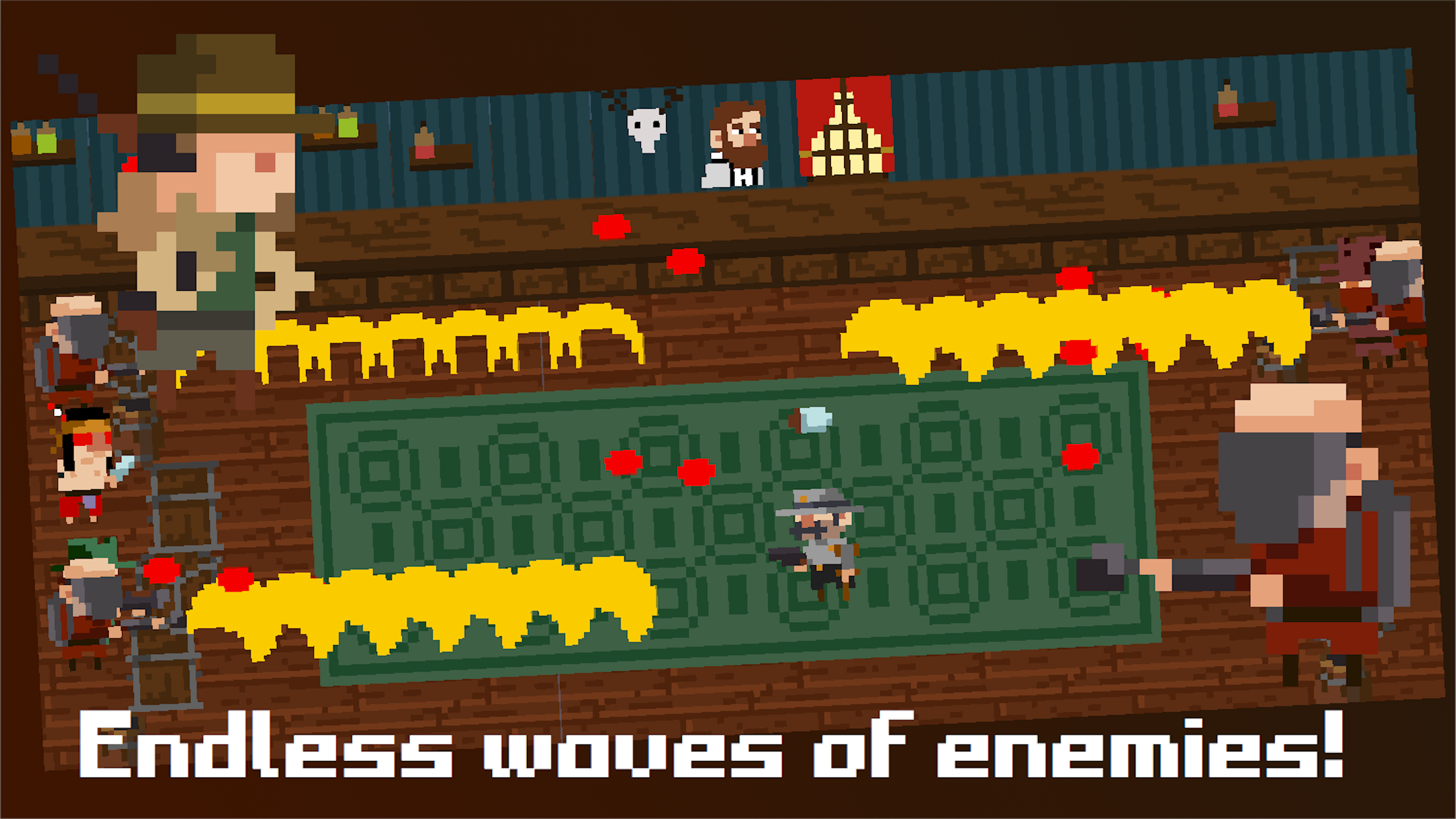 Tiny Wild West - Endless 8-bit pixel bullet hell Game Screenshot