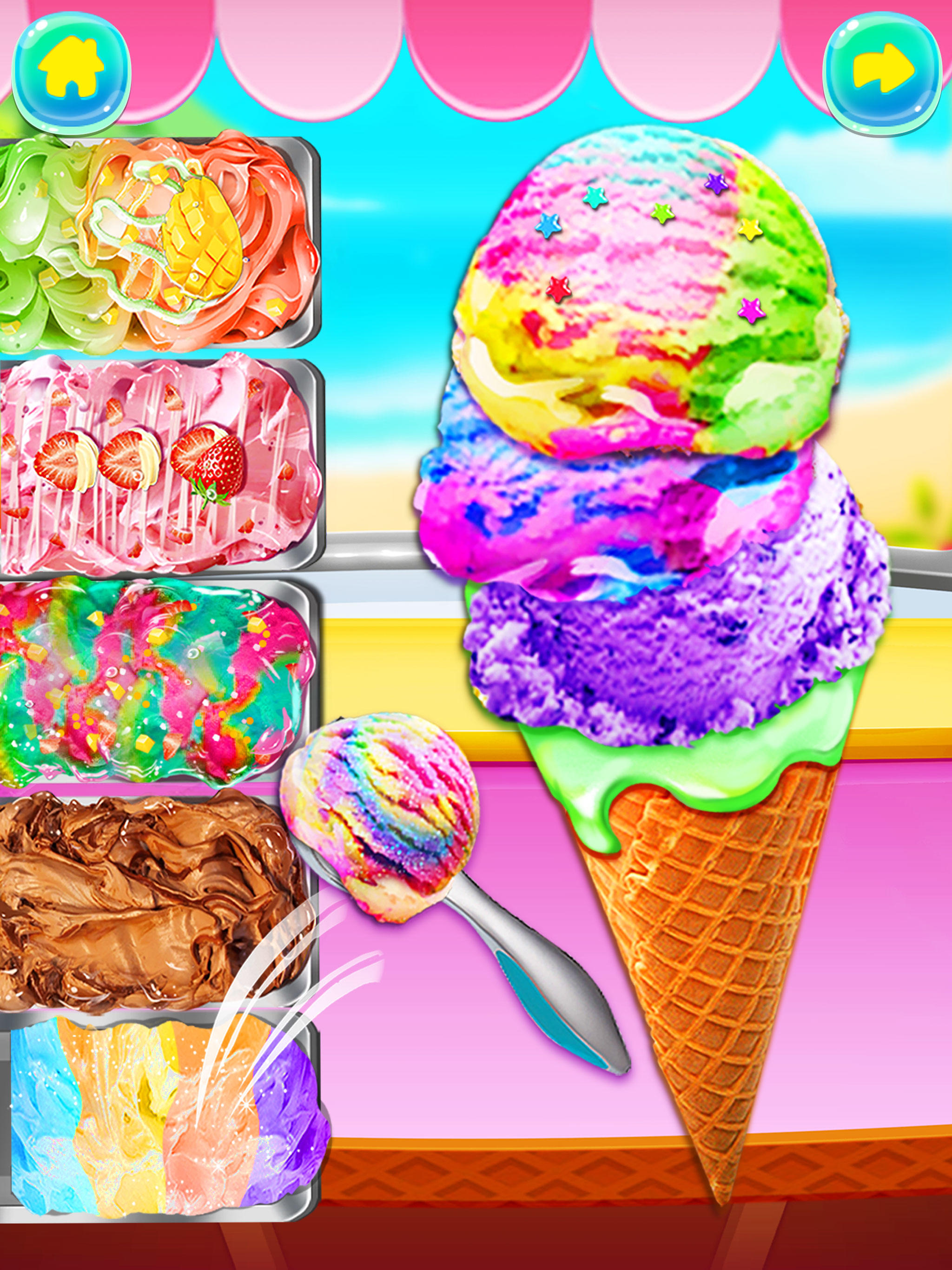 Princess Ice Cream Maker Games Game Screenshot