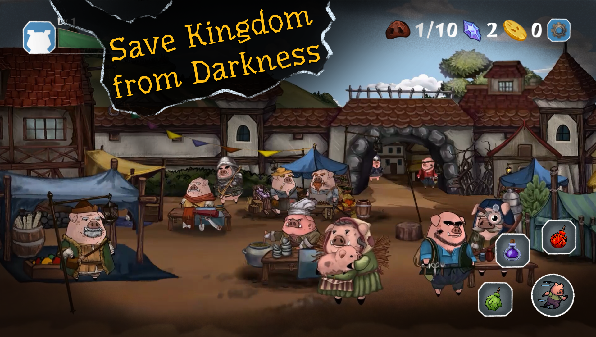 Pigs Wars: Vampire Blood Moon Game Screenshot