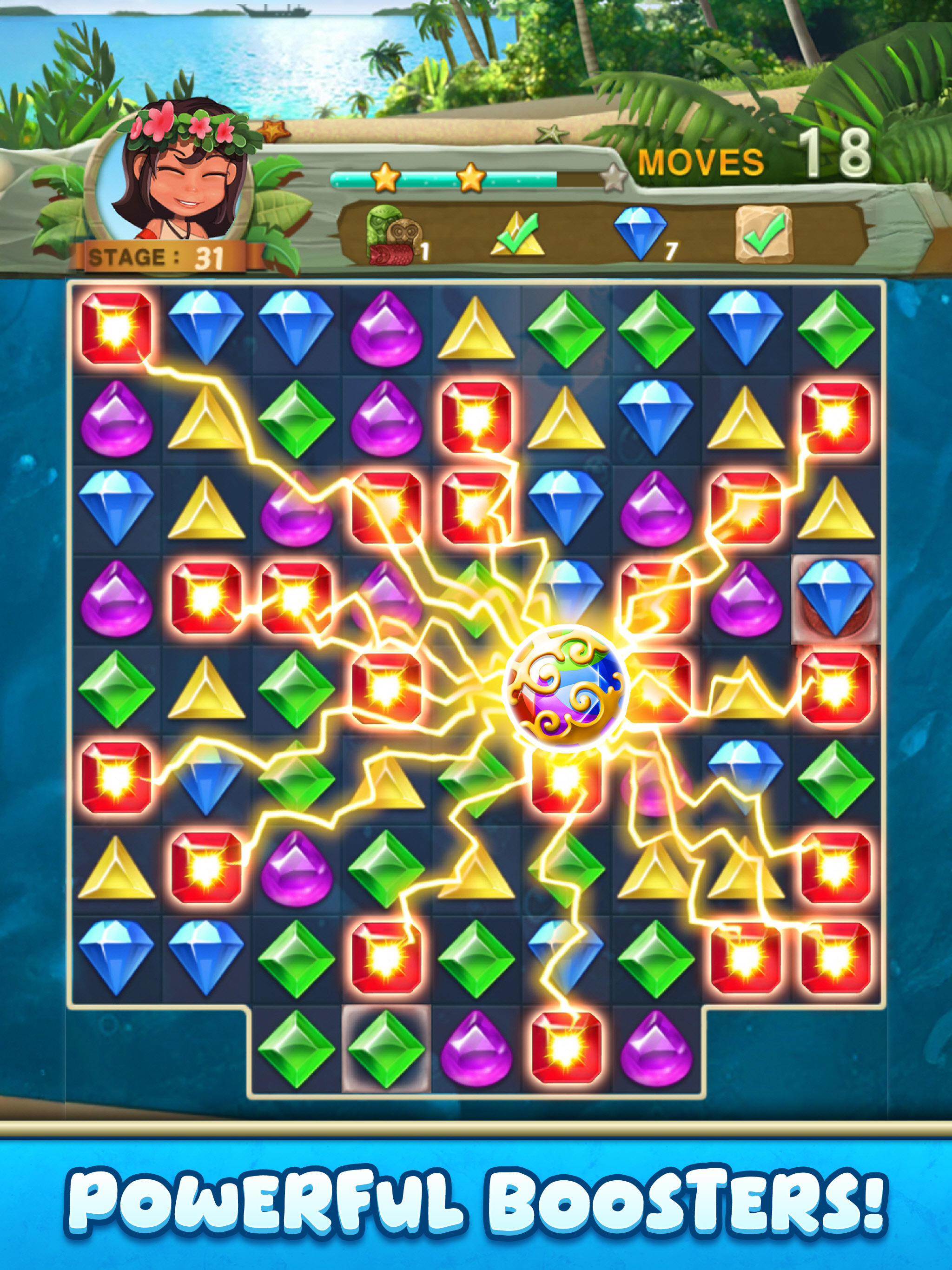Paradise Jewel: Match 3 Puzzle Game Screenshot