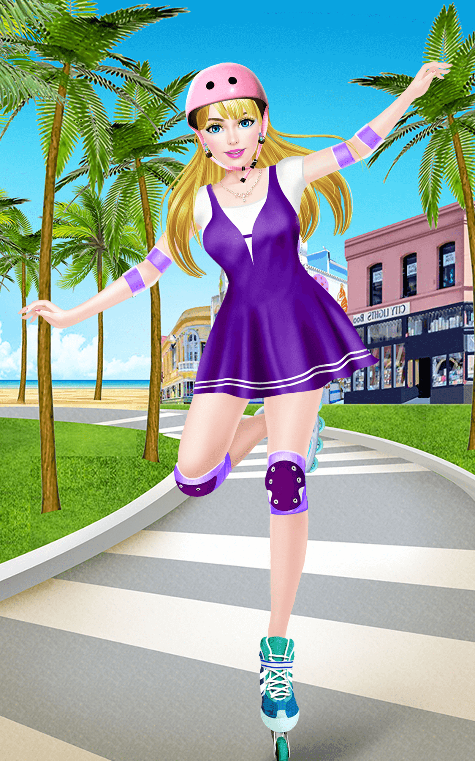Summer Roller Girl - BFF Salon Game Screenshot