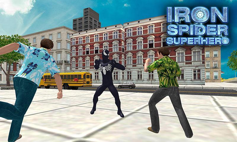 Flying Iron Spider - Rope Superhero Game Screenshot