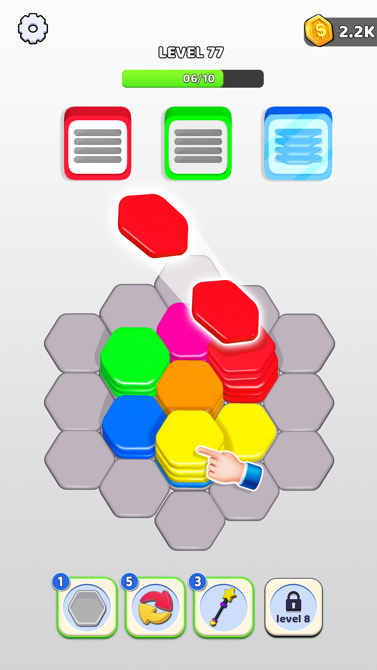 Скриншот игры Hexa Jam Puzzle: Sorting Games