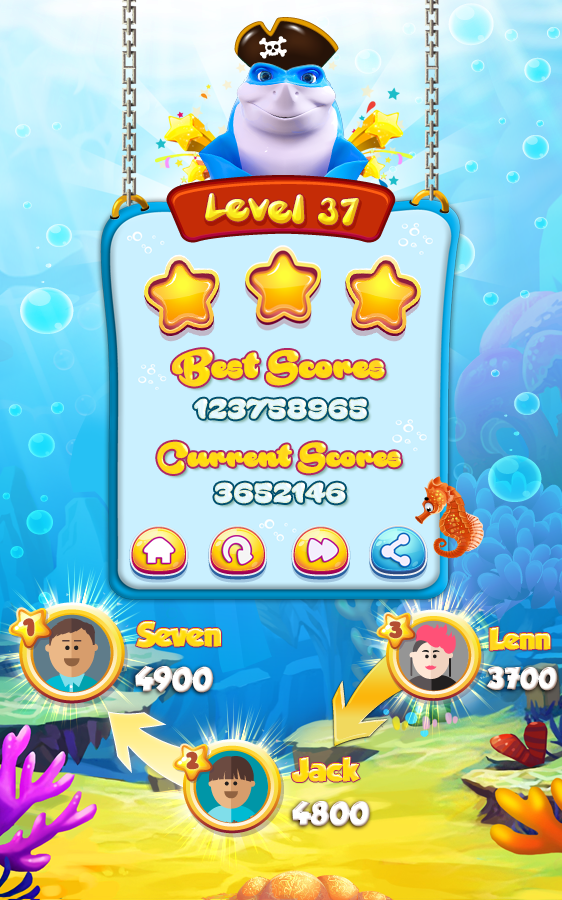 Cuplikan Layar Game Fish Crush: smash bad fish