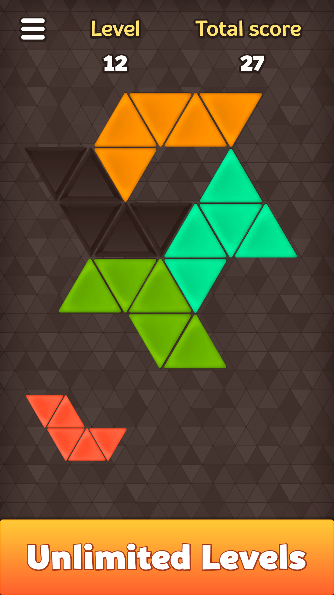 삼각형 탄 그램 게임 스크린 샷