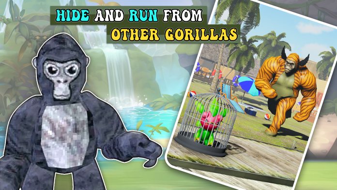 Cuplikan Layar Game Gorilla Hide And Seek Tag Game