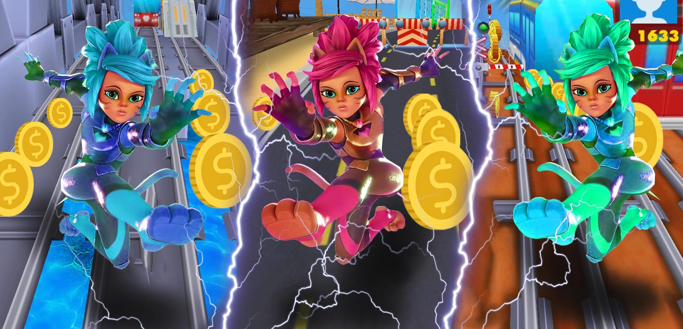 Kitti Katz Super Cat Subway Game Screenshot