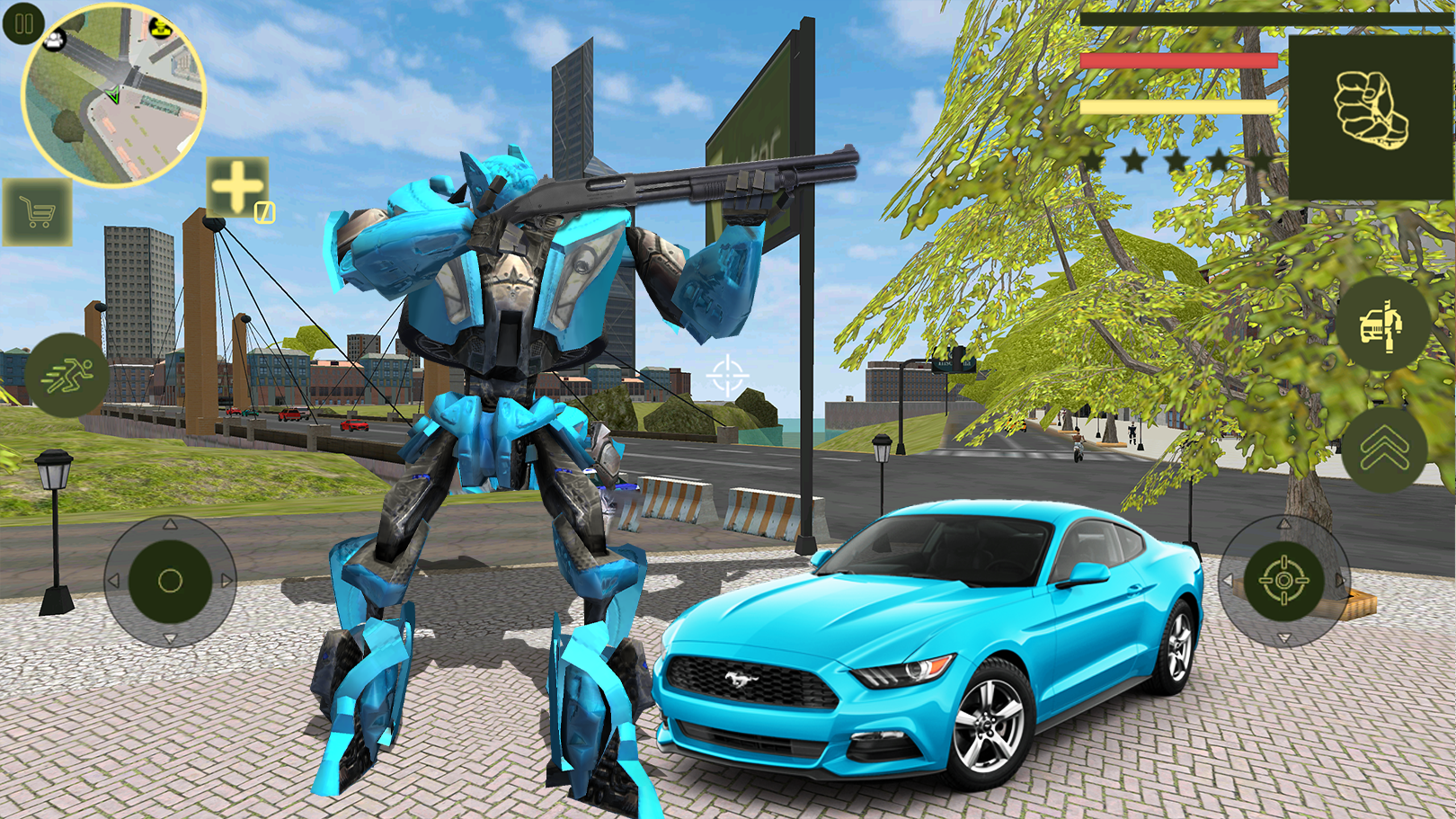 Flying Robot Car Transform - Transforming Games Game Screenshot