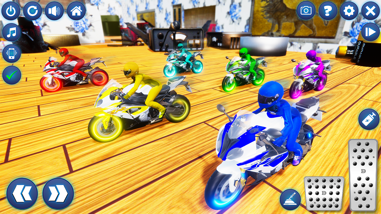 Captura de Tela do Jogo Superhero Bike Tabletop Racing