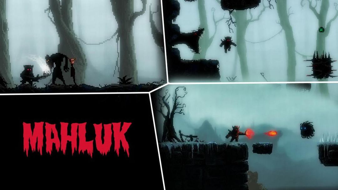 Mahluk: Dark demon - Retro horror platformer screenshot game