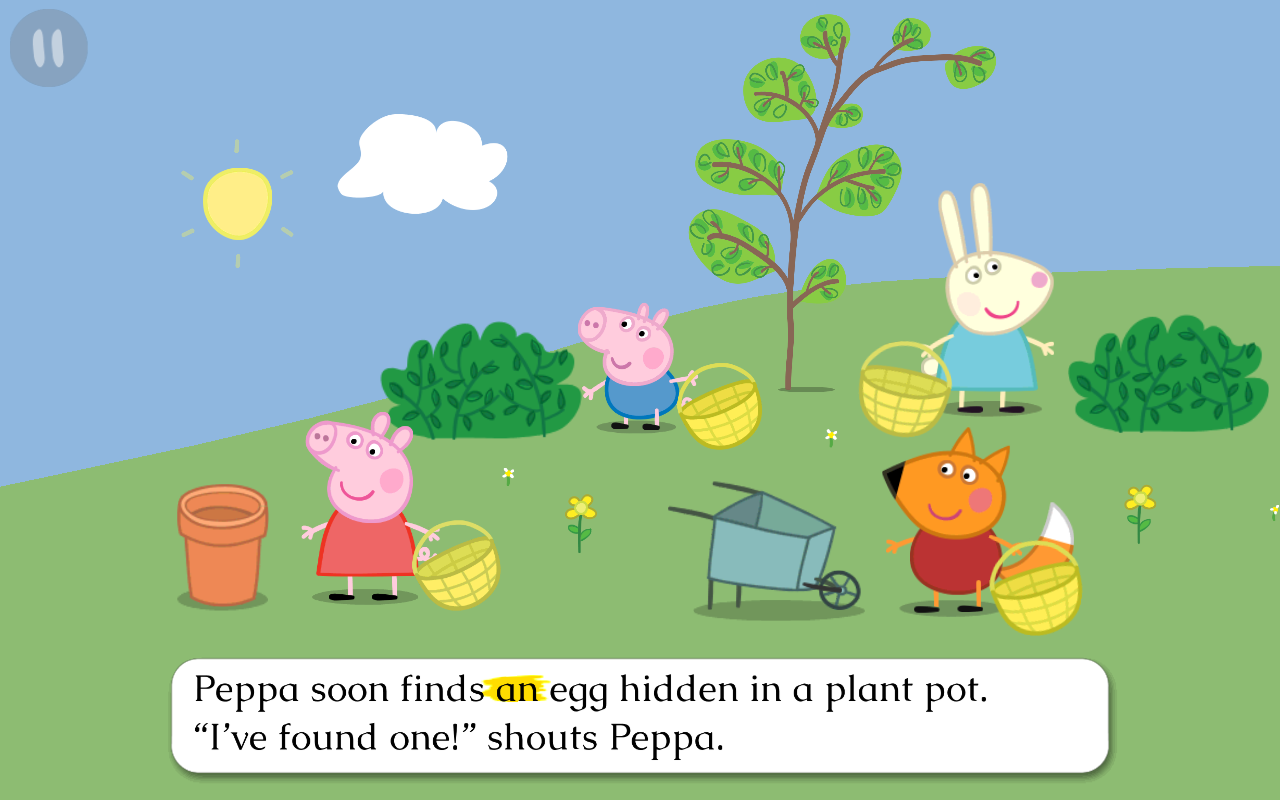 Captura de Tela do Jogo Peppa Pig Book: Great Egg Hunt
