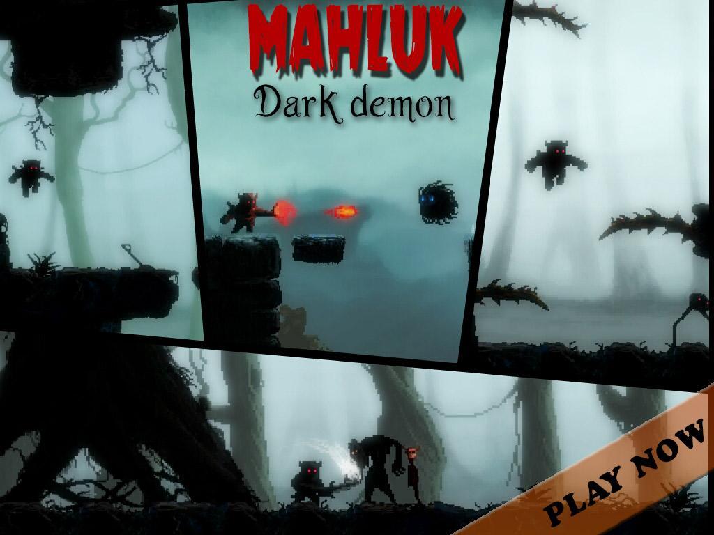 Screenshot 1 of Mahluk: Dark demon - 復古恐怖平台遊戲 1.31