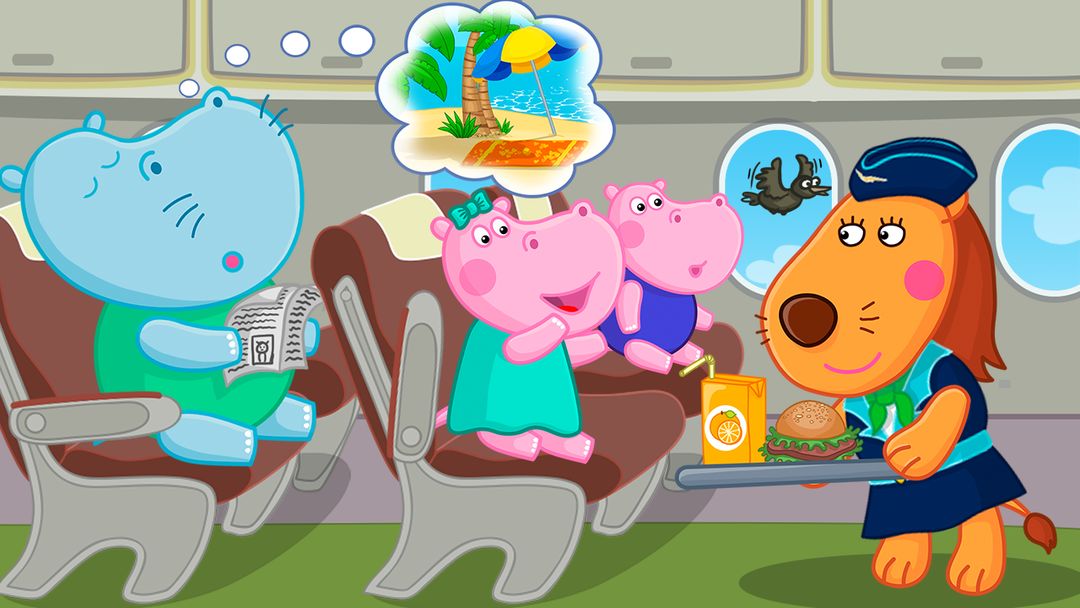 Screenshot of Hippo: Airport Profession Game