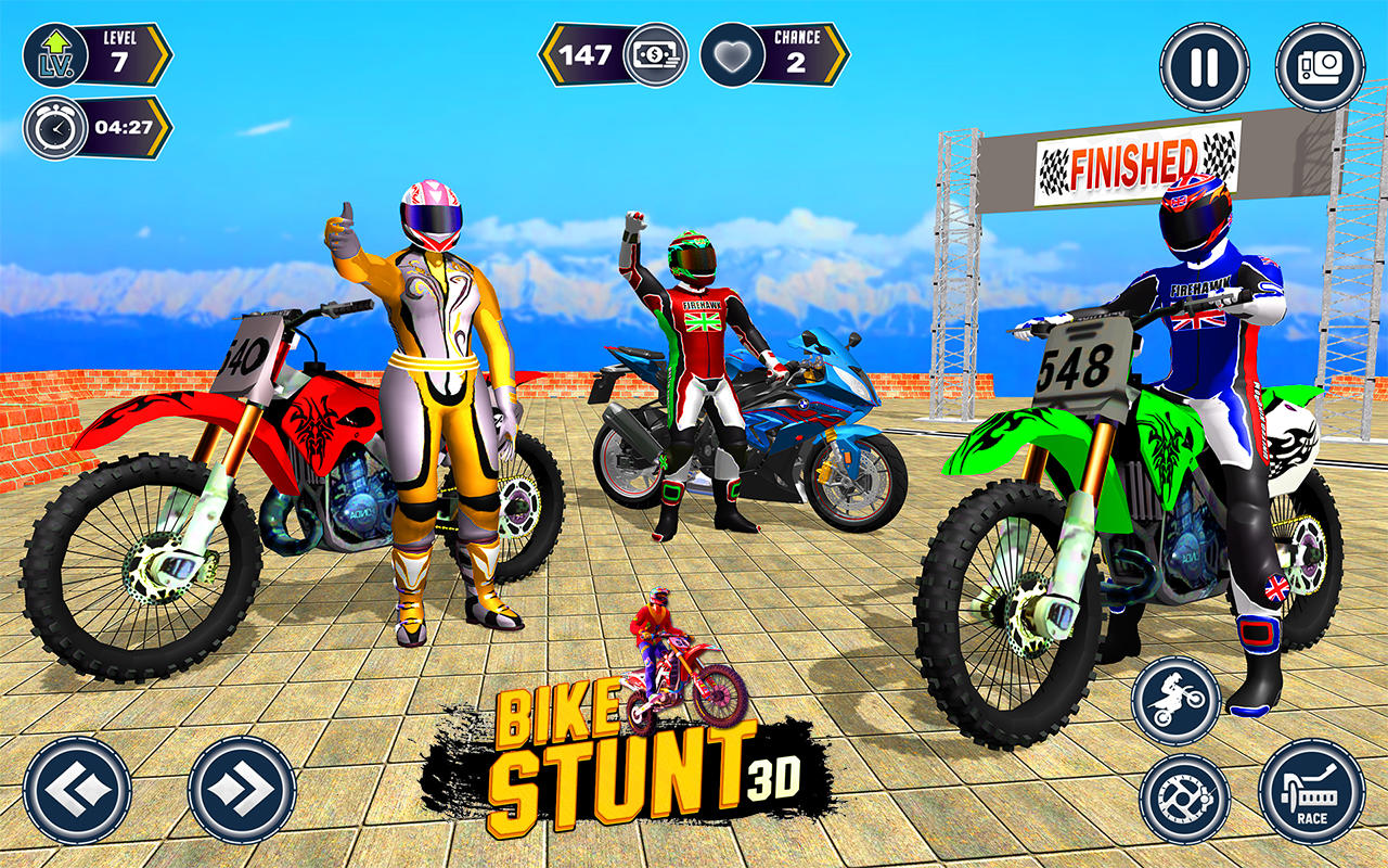 GT Mega Ramp Stunts Bike Games Game Screenshot