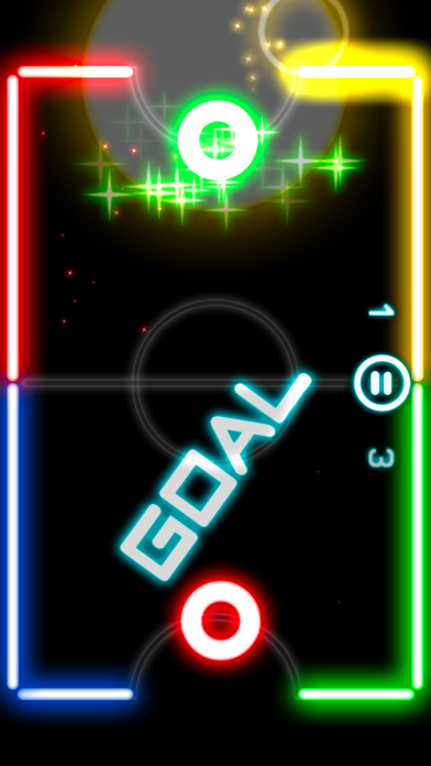 Glow Hockey 2L Game Screenshot