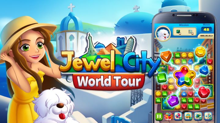 Screenshot 1 of Jewel City : World Tour Match 3 Puzzle 1.1.7