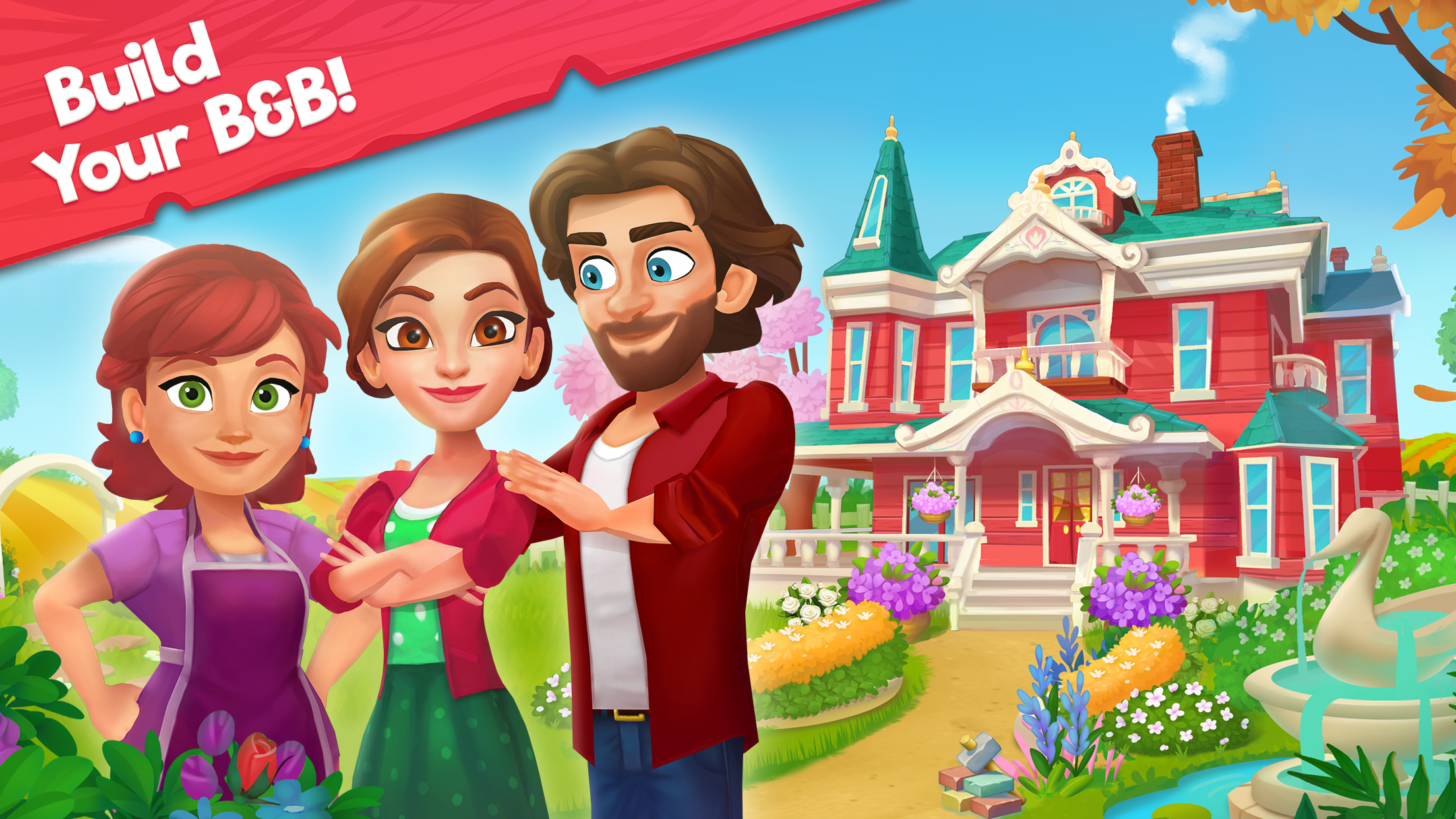 Delicious B&B: Decor & Match 3 Game Screenshot