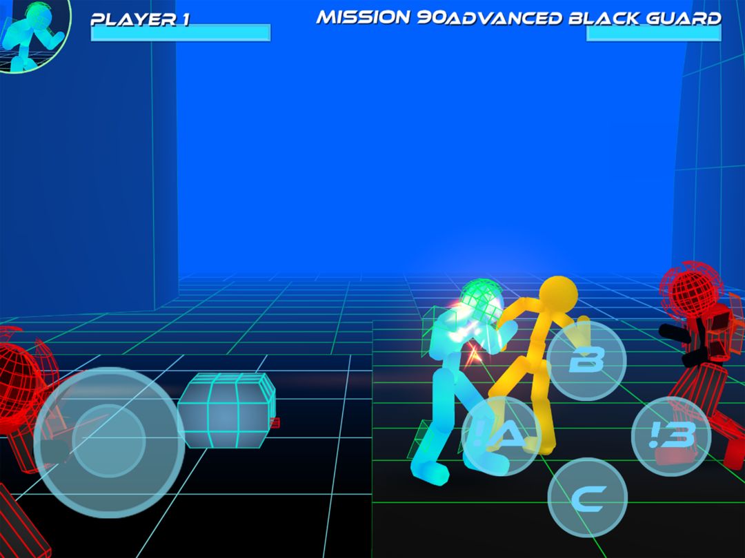 Stickman Neon Street Fighting screenshot game
