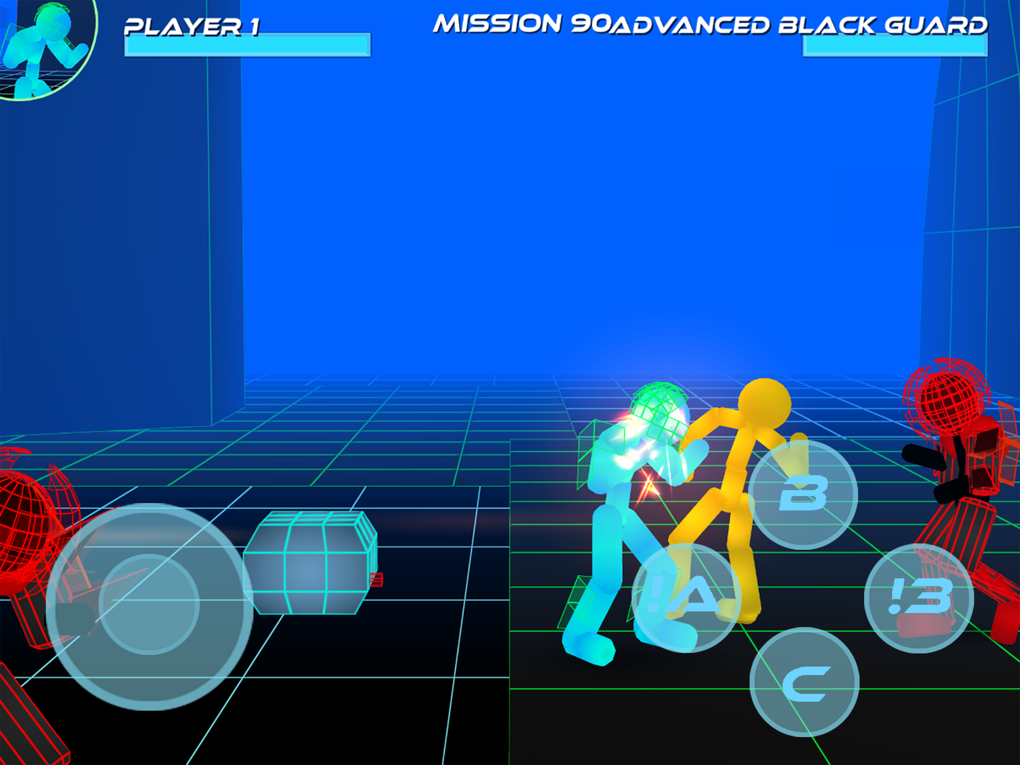 Stickman Neon Street Fighting Game Screenshot