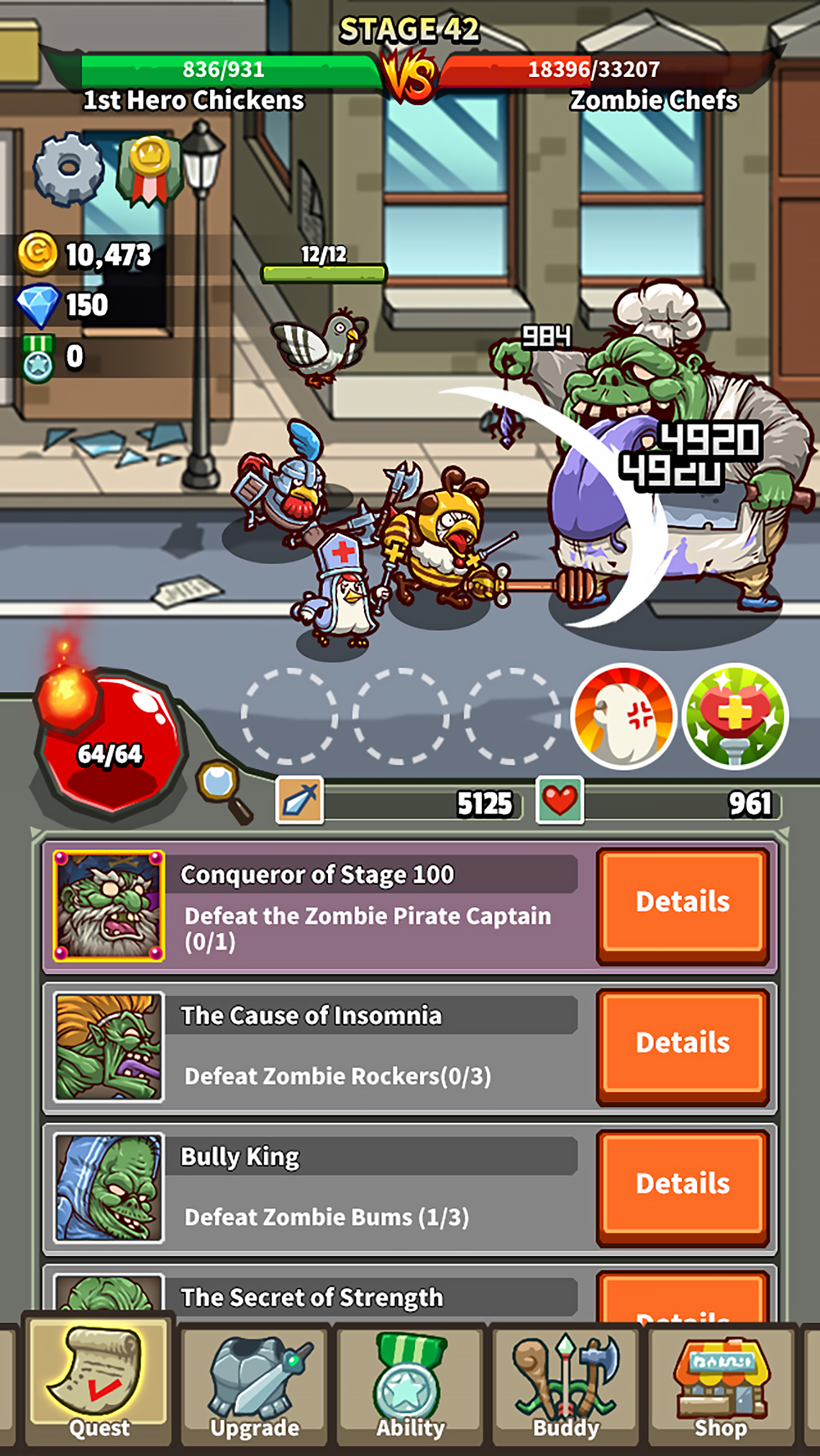 Chickens VS Zombies Game Screenshot