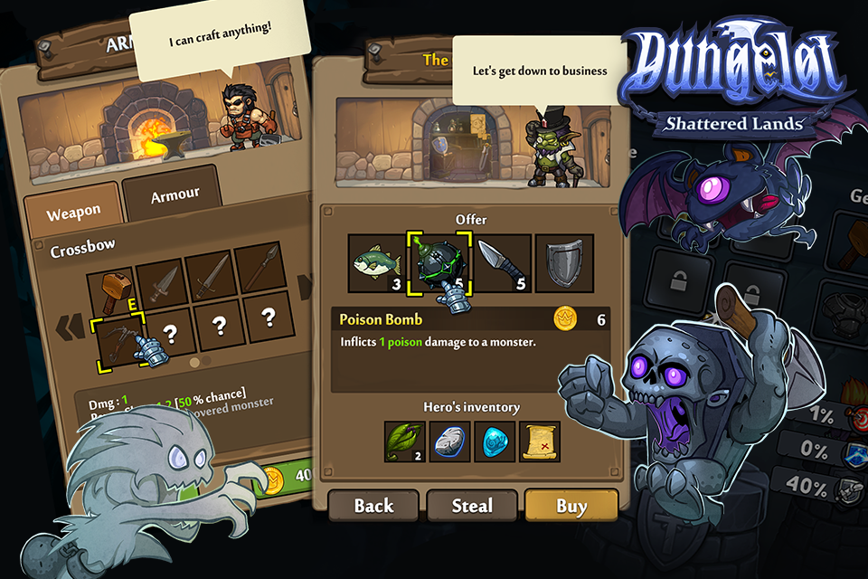 Dungelot Shattered Lands Game Screenshot